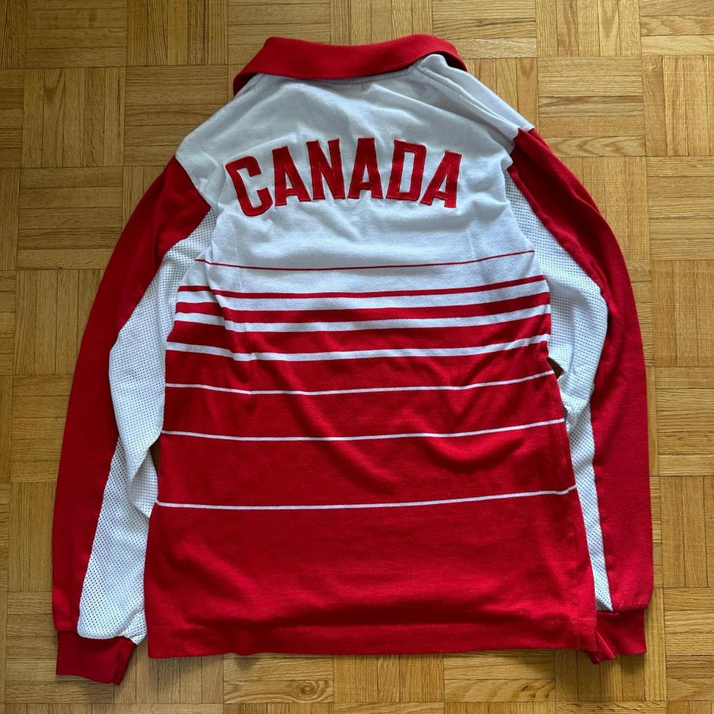 Vintage Team Canada Asics Long Sleeve Jersey shirt Made in Japan - Picture 2 of 8